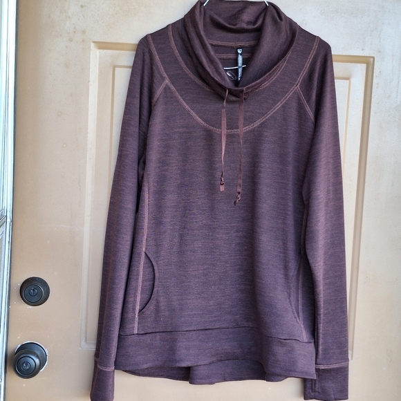 Kuhl Womens XL High Neck Sweater Hiking Outdoors Thumb Holes Gorpcore Granola - Picture 2 of 8